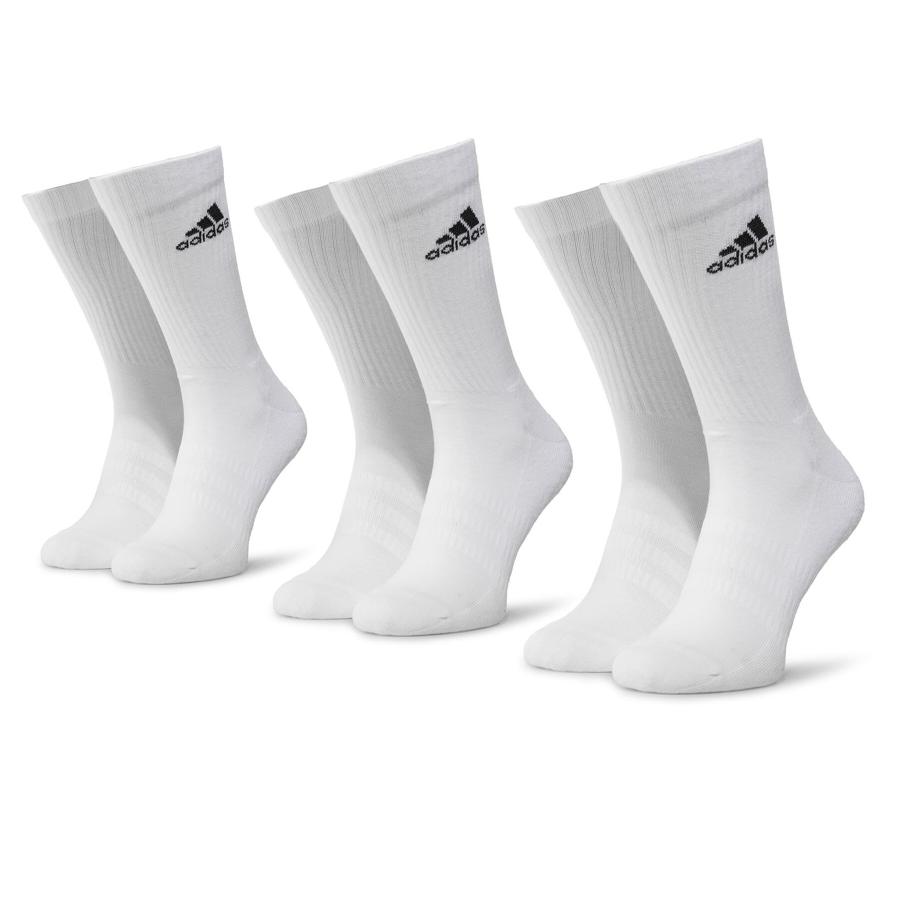 3er-Set hohe Unisex-Socken adidas Cush Crw 3PP DZ9356 White/White/Black von Adidas