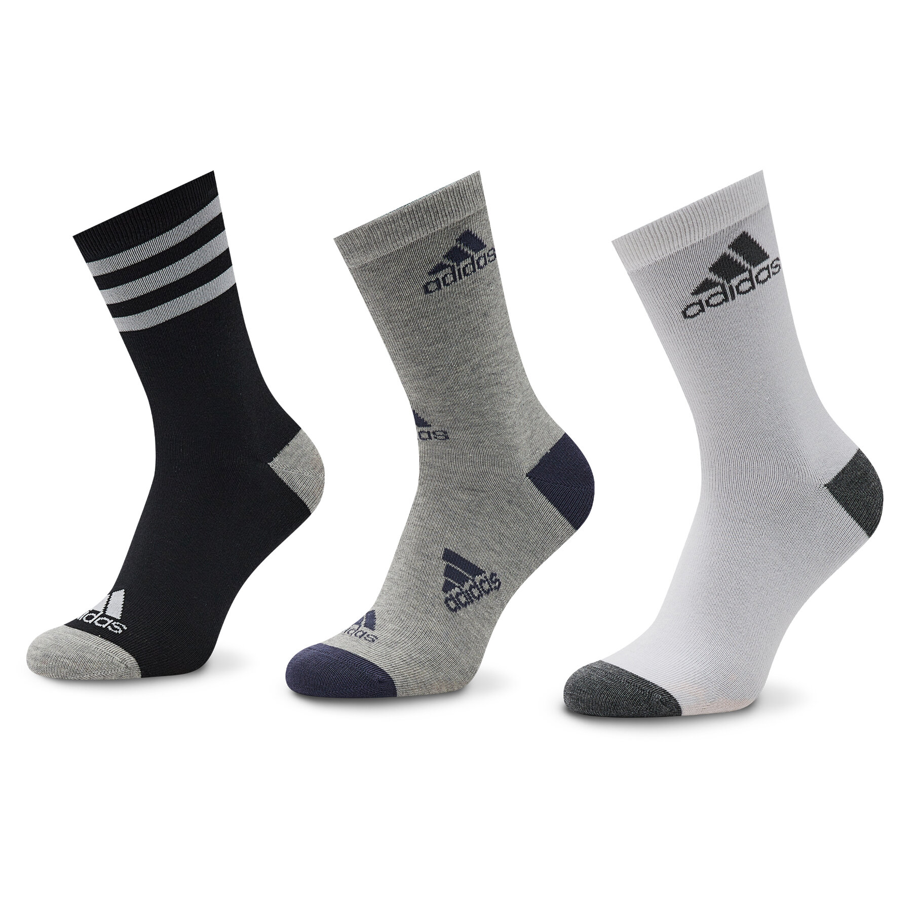 3er-Set hohe Unisex-Socken adidas Graphic HN5736 Black/White/Medium Grey Heather von Adidas