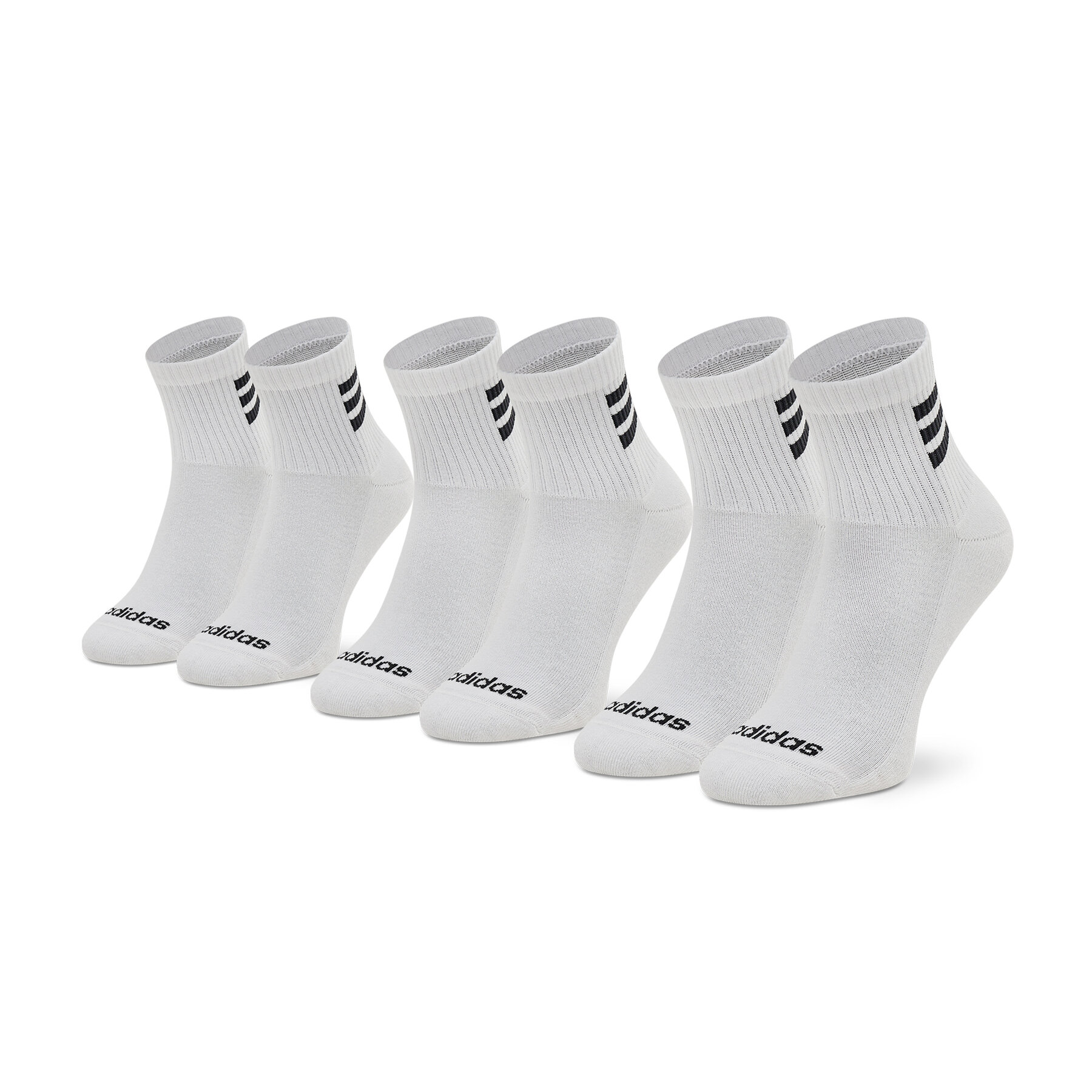 3er-Set hohe Unisex-Socken adidas Hc 3 Stripes Quarter HD2211 White von Adidas