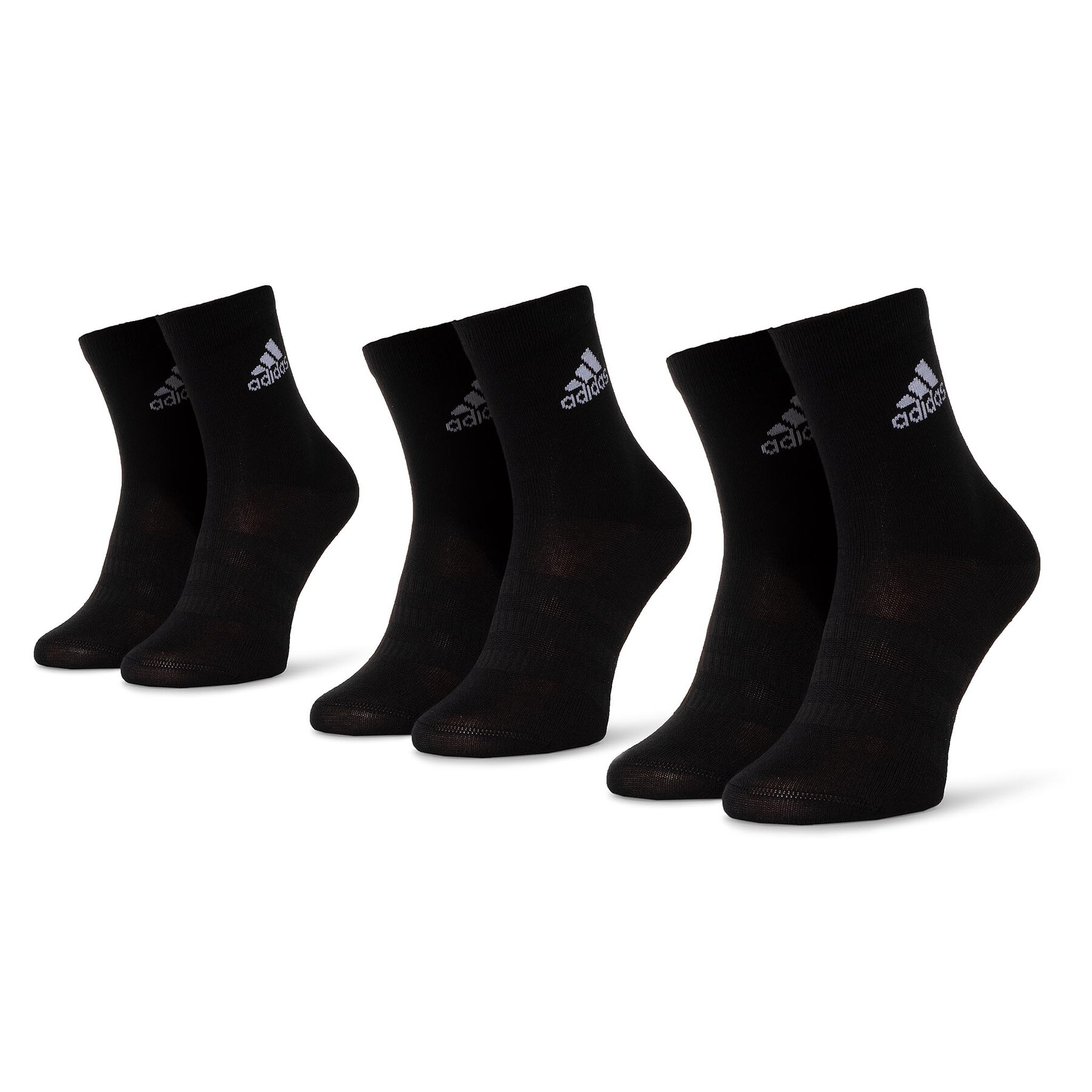3er-Set hohe Unisex-Socken adidas Light Crew 3pp DZ9394 Black/Black/Black von Adidas