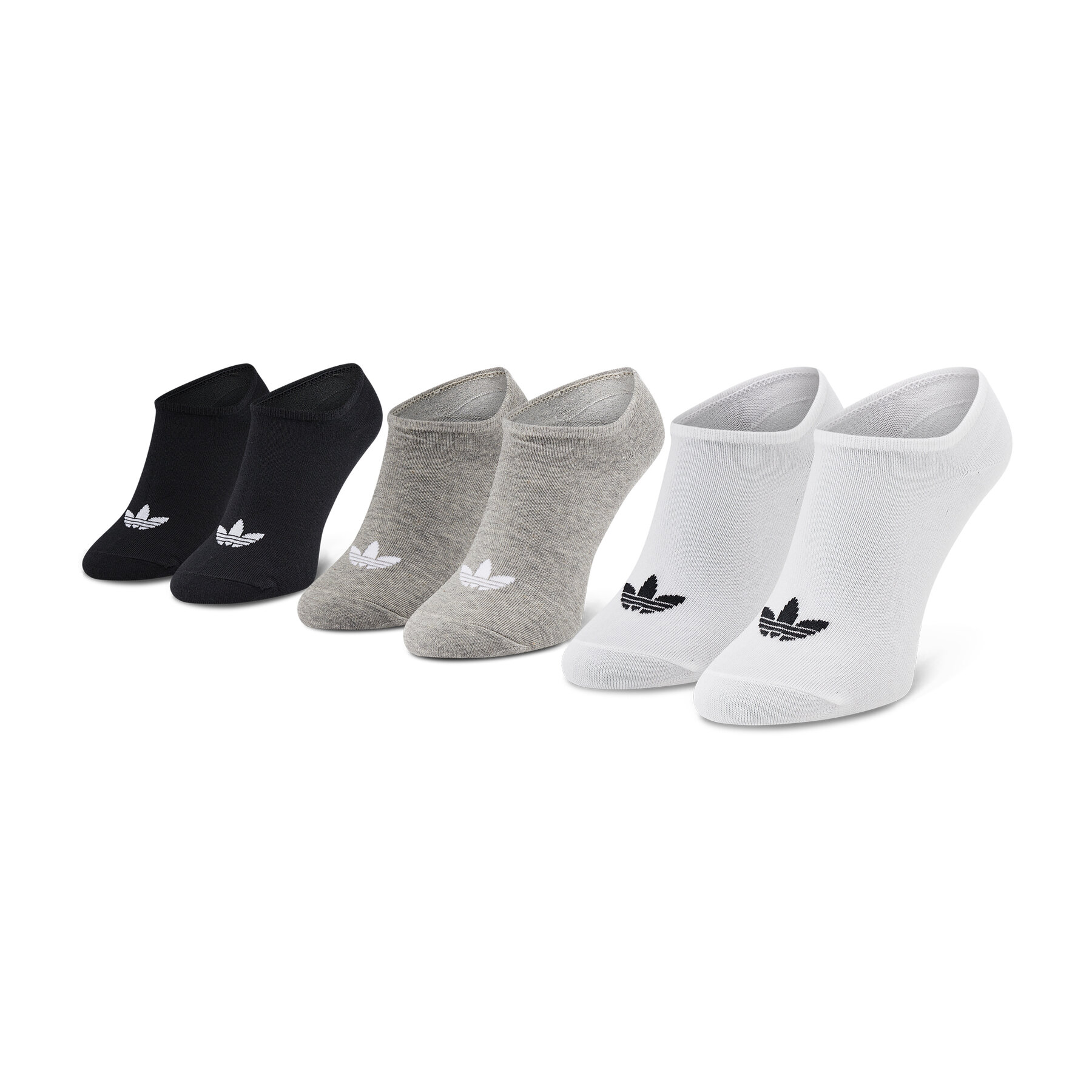 3er-Set niedrige Unisex-Socken adidas Trefoil Liner FT8524 White/Black von Adidas
