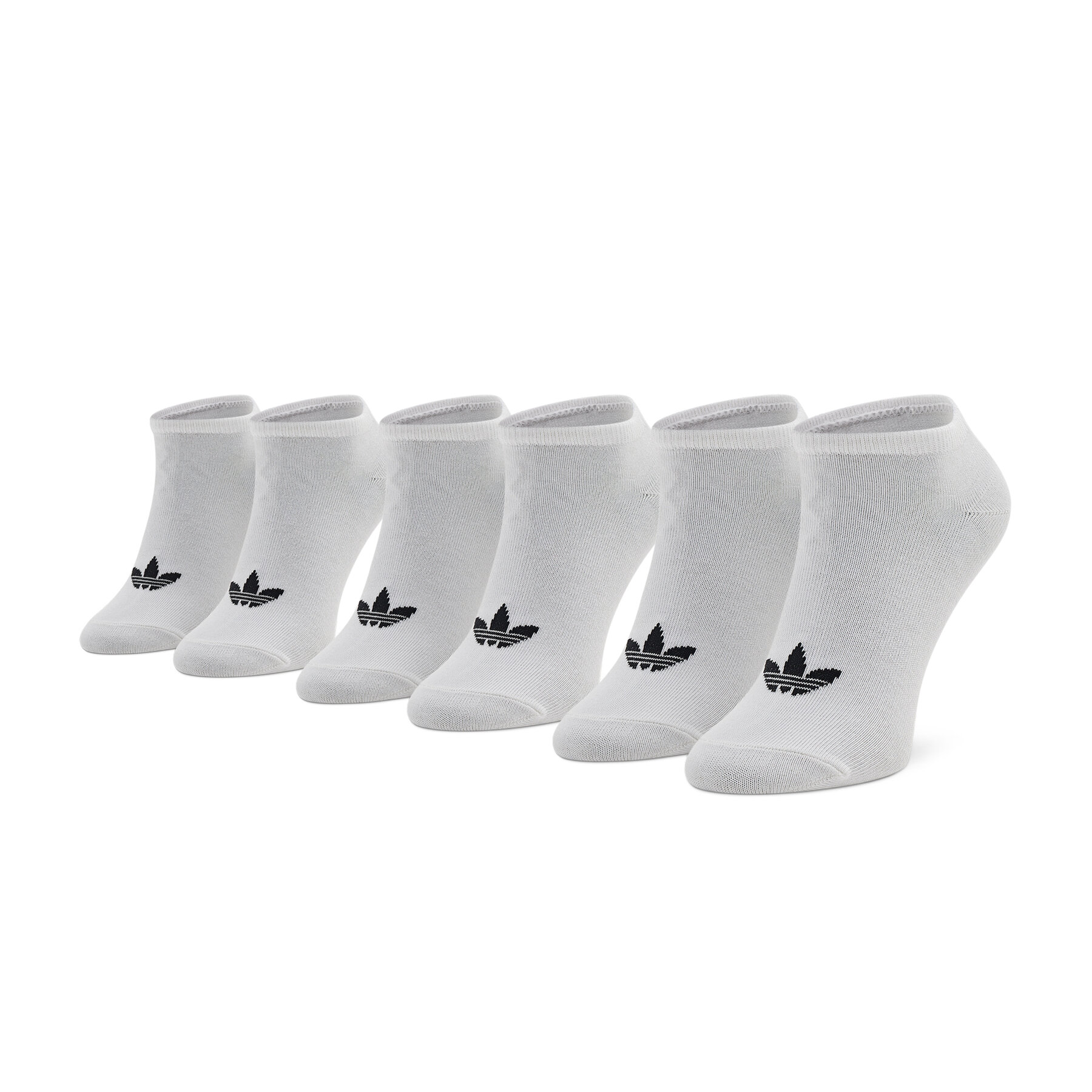 3er-Set niedrige Unisex-Socken adidas Trefoil Liner S20273 White/White/Black von Adidas