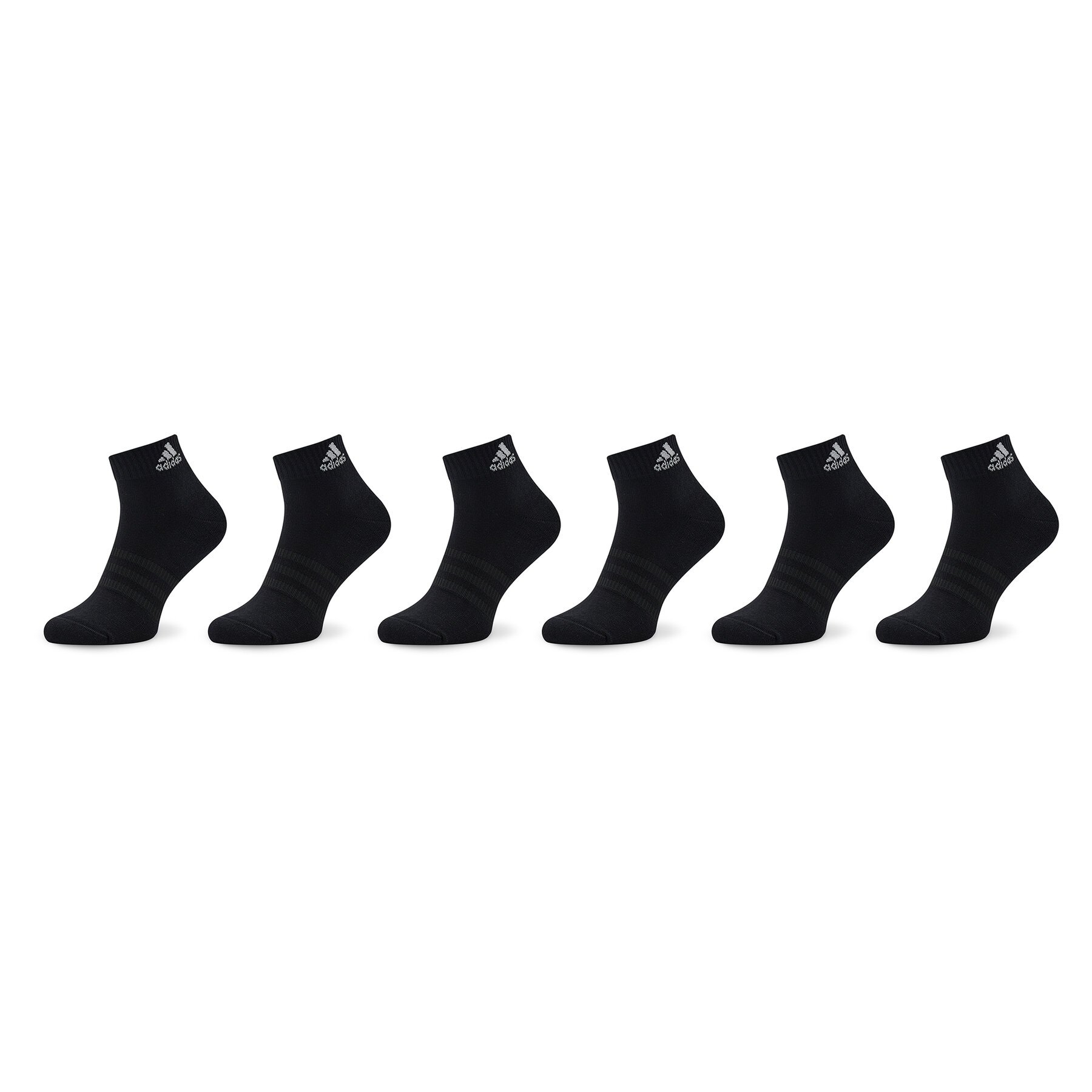 6er-Set niedrige Unisex-Socken adidas Cushioned Sportswear IC1291 Black/White von Adidas