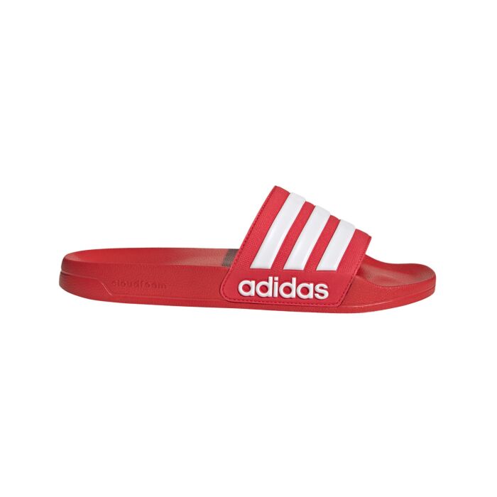 Adidas Adilette Damen und Herren rot-weiss, 44 von Adidas