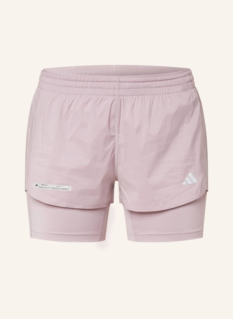 Adidas 2-in1-Laufshorts Ultimate rosa von Adidas