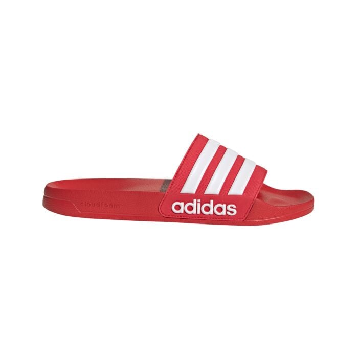 Adidas Adilette Damen und Herren rot-weiss, 43 von Adidas