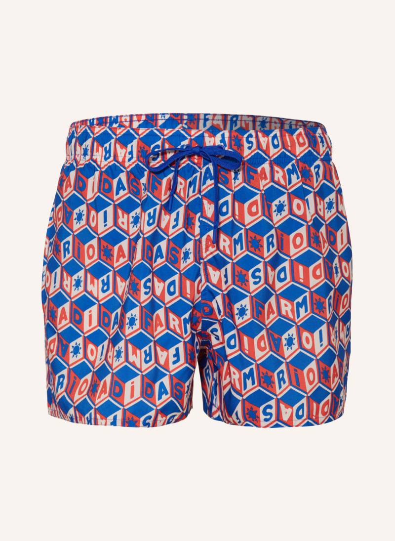 Adidas Badeshorts Farm Rio 3-Stripes Clx blau von Adidas