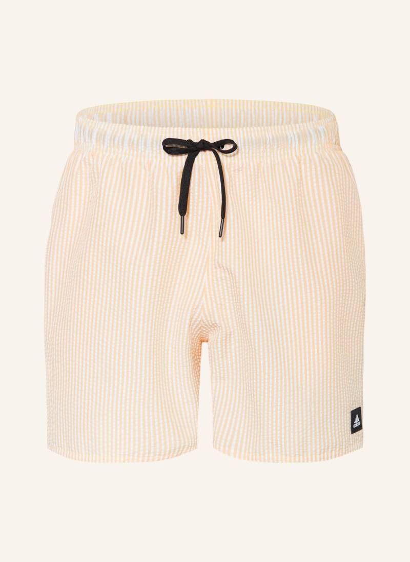 Adidas Badeshorts Stripey Classics Short Length orange von Adidas