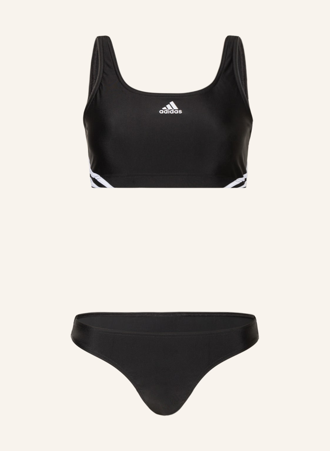 Adidas Bustier-Bikini 3s Sporty schwarz von Adidas