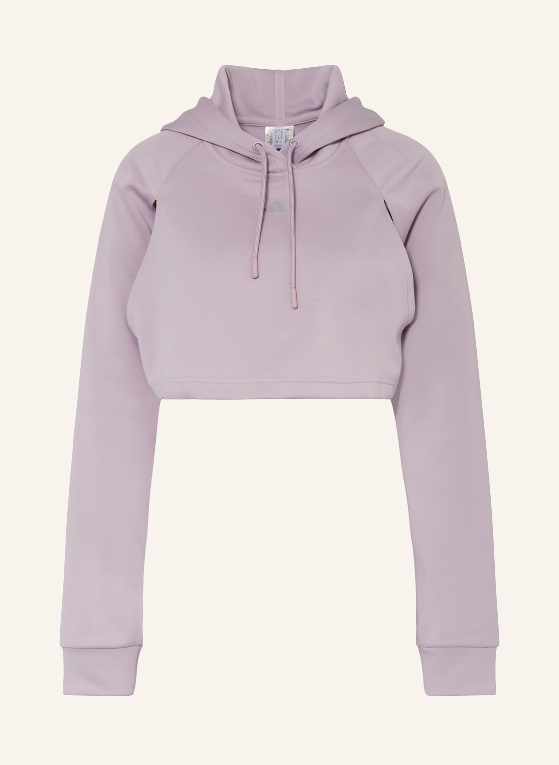 Adidas Cropped-Hoodie Hiit Aeroready Mit Cut-Outs lila von Adidas