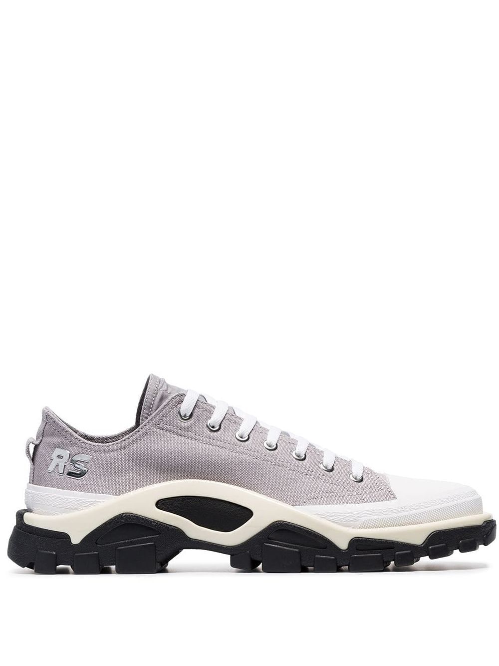 adidas x Raf Simons Detroit Runner contrast sole low-top cotton sneakers - Grey von adidas