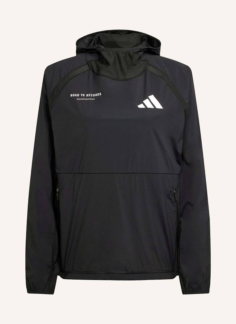 Adidas Laufjacke Adizero Road To Records Unitefit schwarz von Adidas