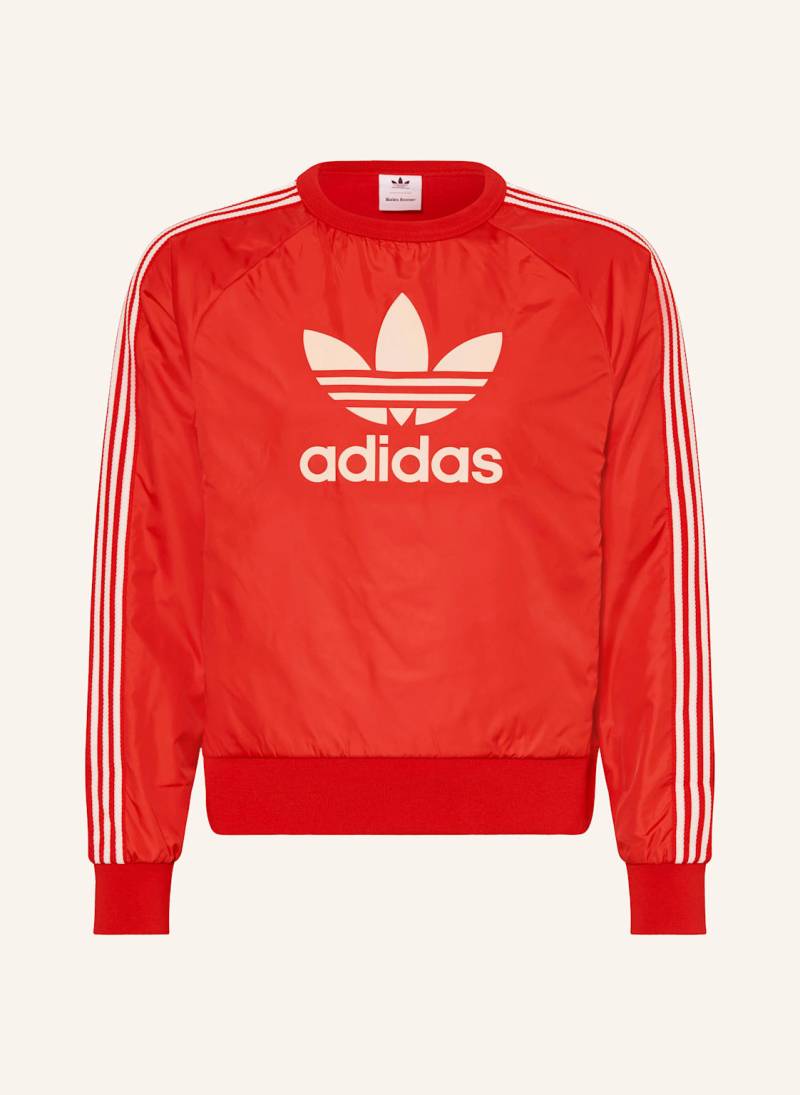 Adidas Sweatshirt Im Materialmix rot von Adidas