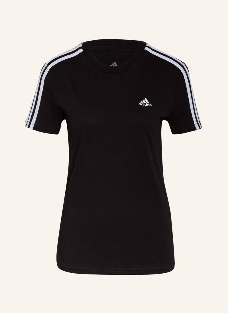 Adidas T-Shirt Essentials Slim 3-Stripes schwarz von Adidas