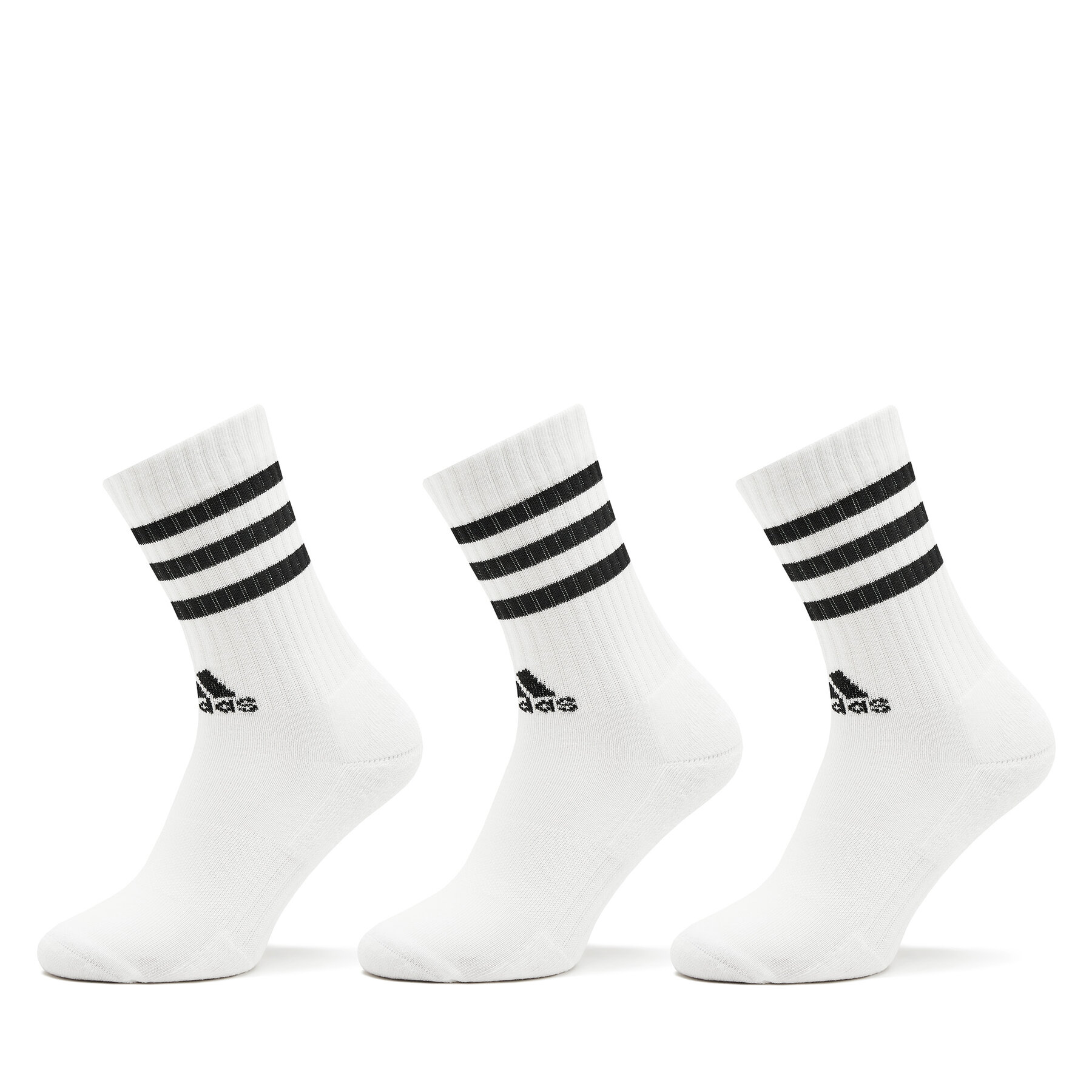 Hohe Unisex-Socken adidas 3-Stripes Cushioned Crew Socks 3 Pairs HT3458 white/black von Adidas