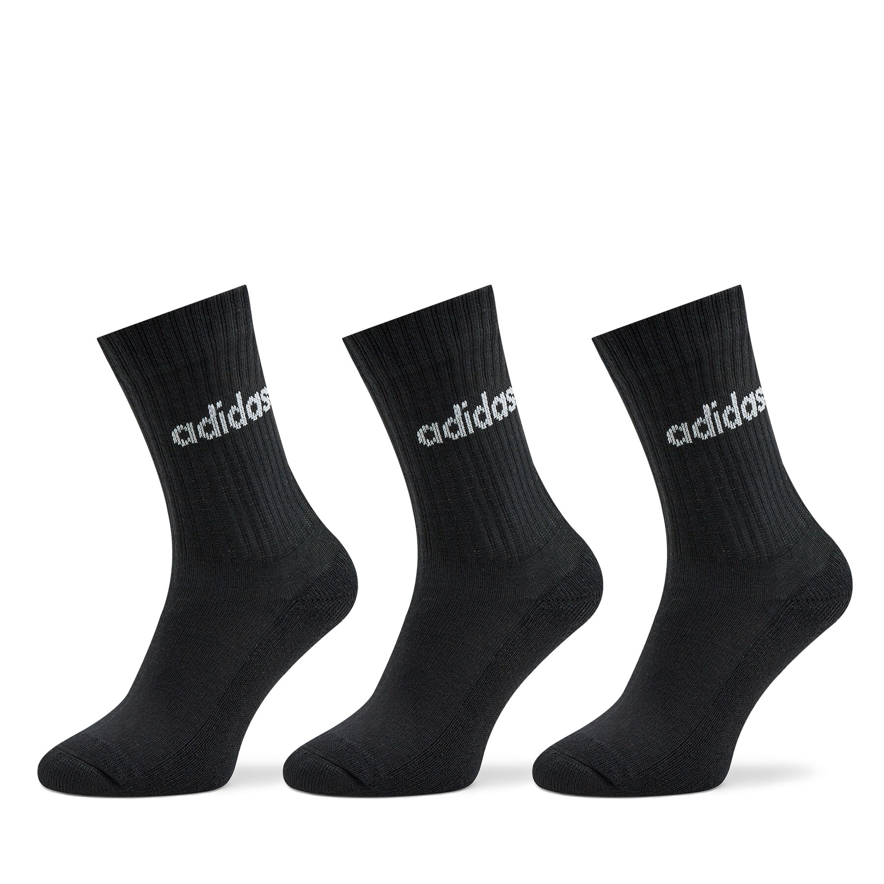 Hohe Unisex-Socken adidas Linear Crew Cushioned Socks 3 Pairs IC1301 black/white von Adidas