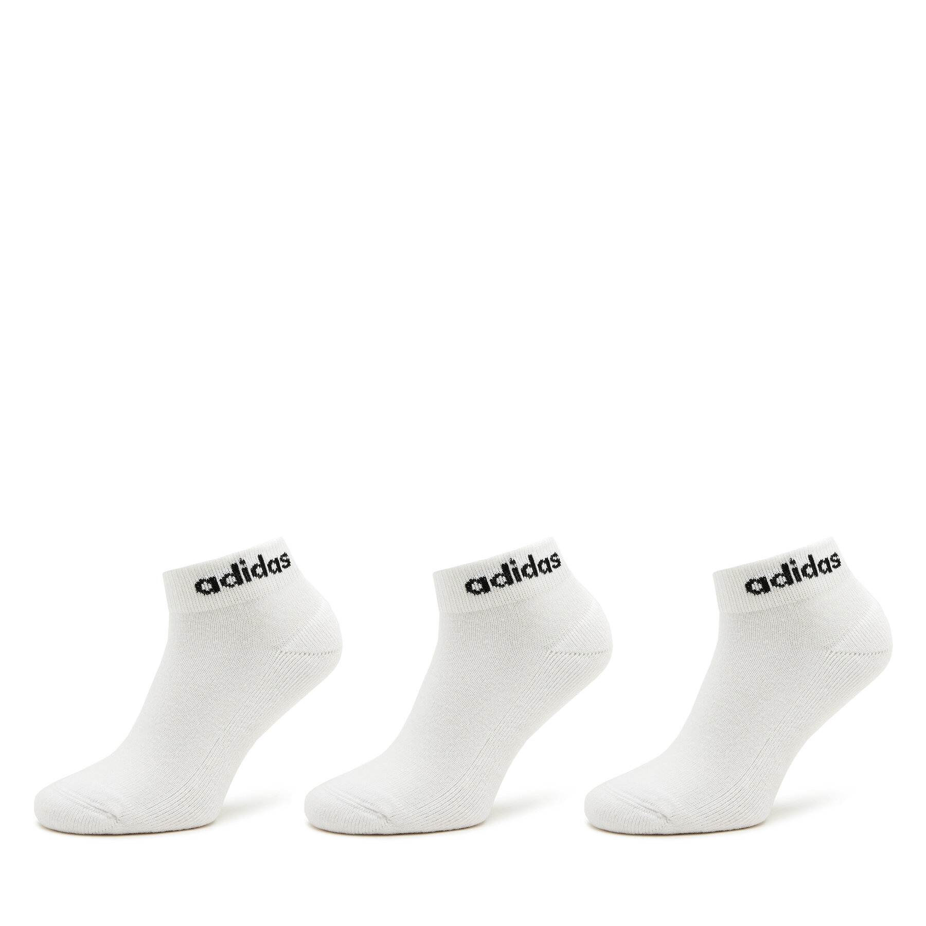 Niedrige Unisex Socken adidas Linear Ankle Socks Cushioned Socks 3 Pairs HT3457 white/black von Adidas