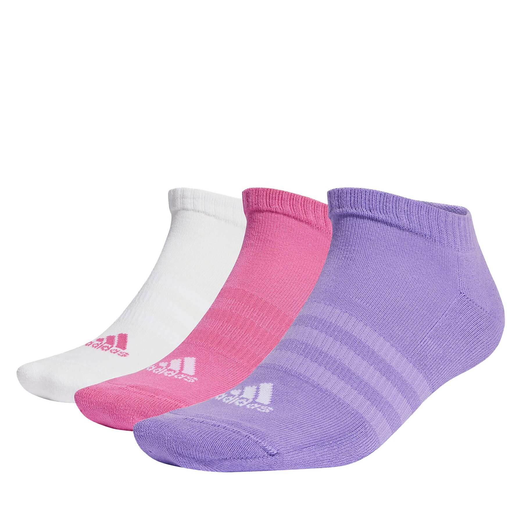 Unisex-Sneakersocken adidas Cushioned Low-Cut Socks 3 Pairs IC1335 preloved fuchsia/white/violet fusion von Adidas