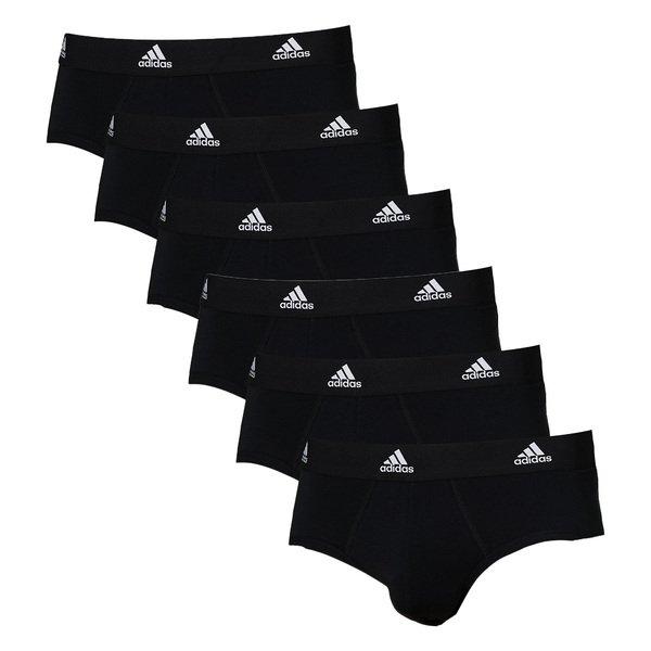 adidas 6er Pack Active Flex Cotton - Slip Unterhose Herren Schwarz M von Adidas
