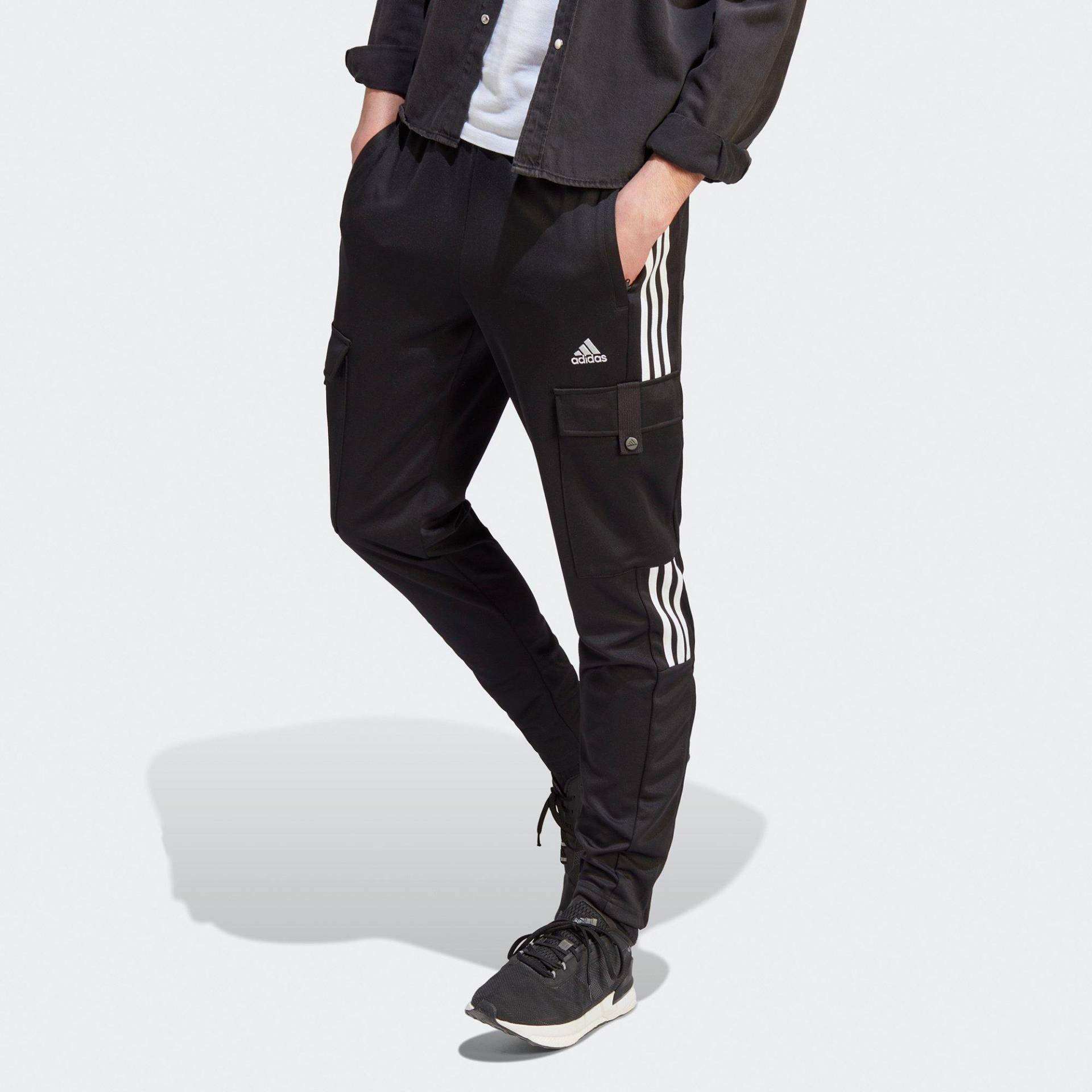 adidas Cargohose, Regular Fit Herren Black XL von Adidas