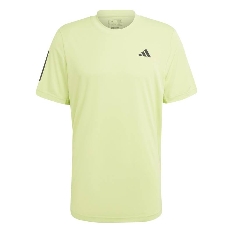 adidas Club 3-streifen Tennis T-shirt Lime Herren  M von Adidas