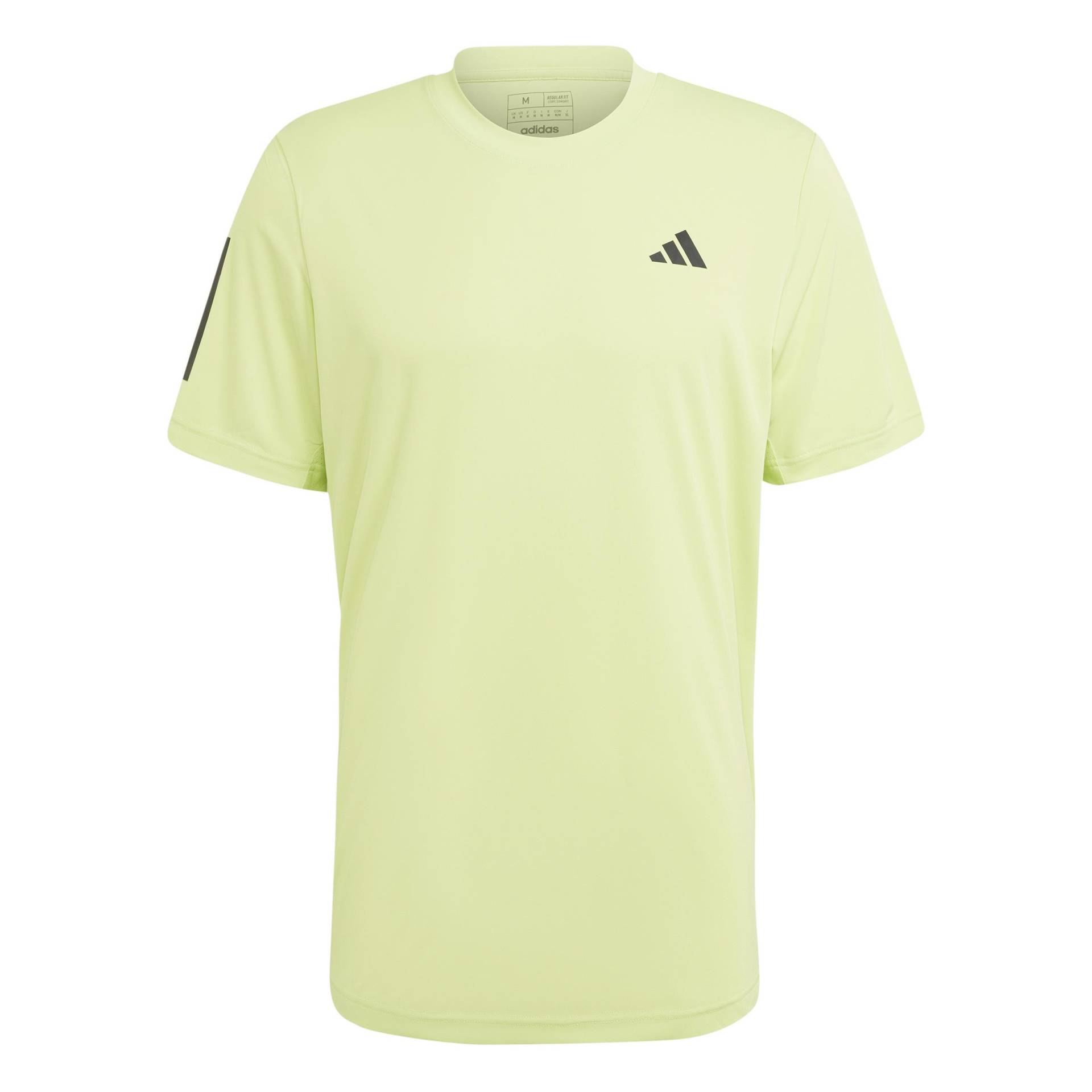 adidas Club 3-streifen Tennis T-shirt Lime Herren  S von Adidas