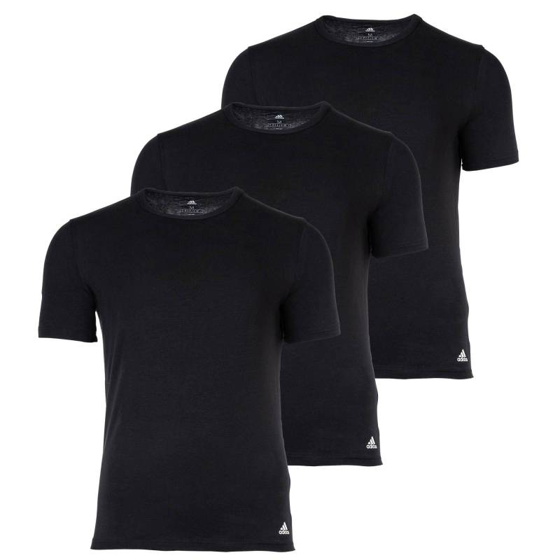 adidas T-shirt 3er Pack Bequem Sitzend Herren Schwarz L von Adidas