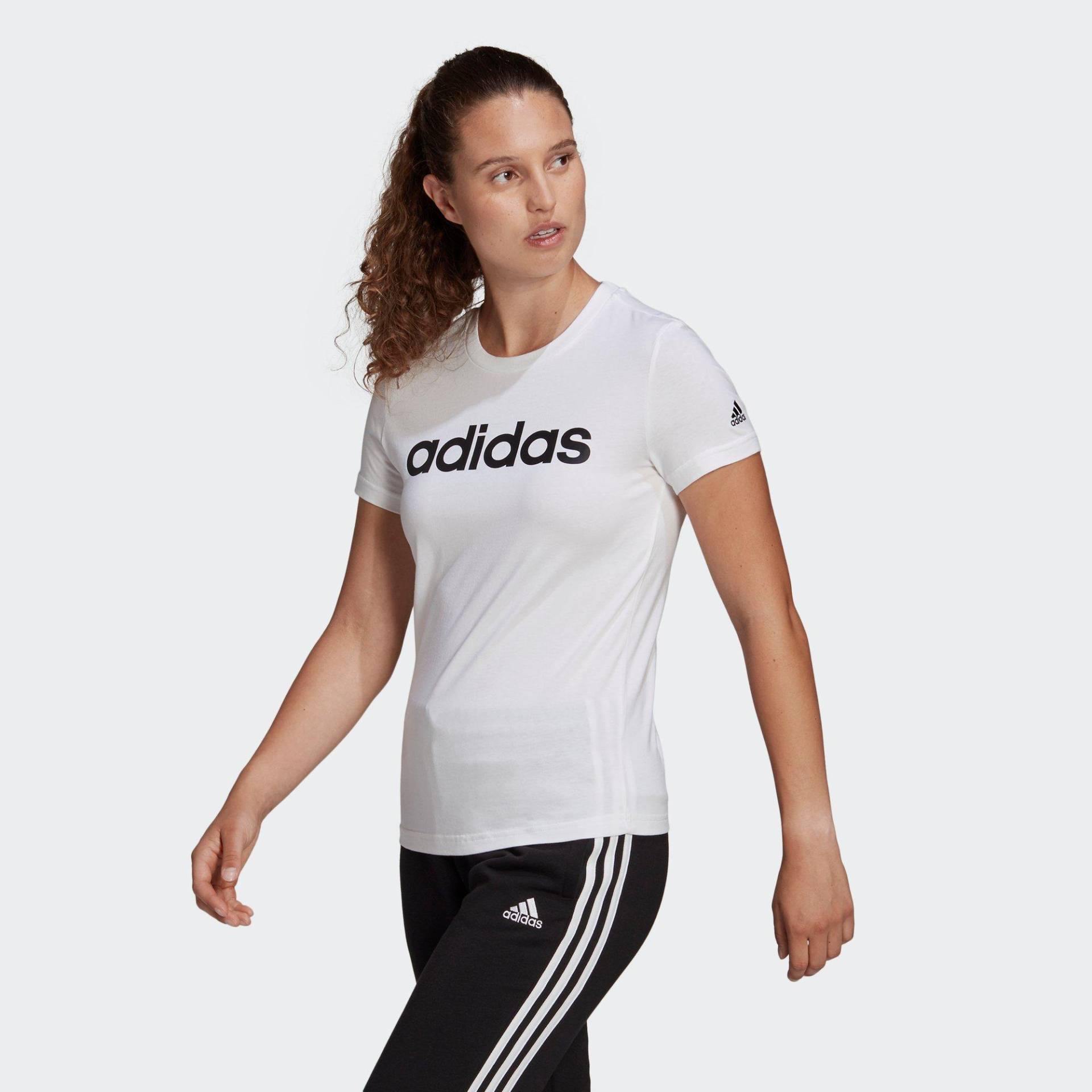 adidas T-shirt Damen Weiss L von Adidas