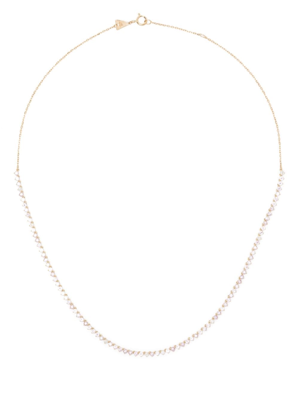 Adina Reyter 14kt yellow gold Half Riviera diamond and sapphire necklace - Pink von Adina Reyter