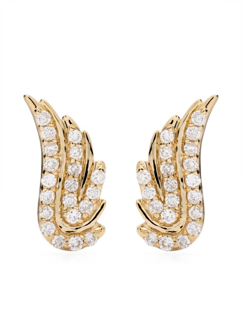 Adina Reyter 14kt yellow gold Wing diamond stud earrings von Adina Reyter