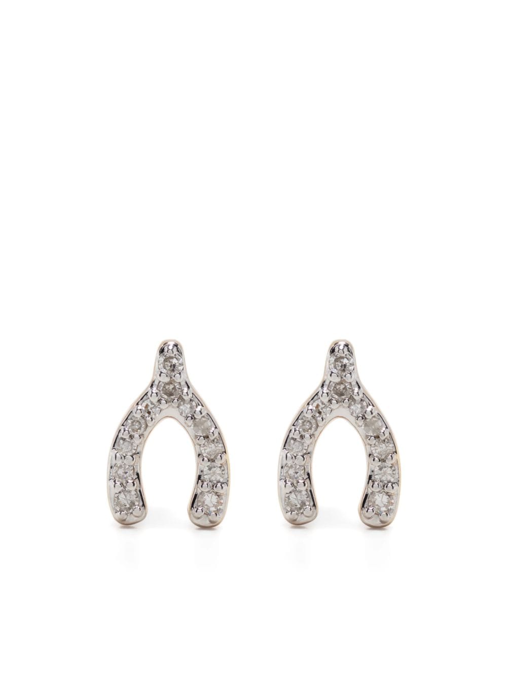 Adina Reyter 14kt yellow gold Wishbone diamond earrings von Adina Reyter