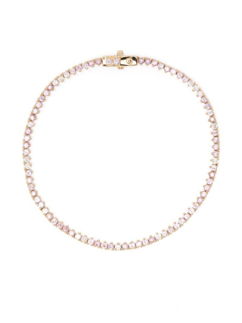 Adina Reyter 14kt yellow gold diamond and sapphire tennis bracelet - Pink von Adina Reyter