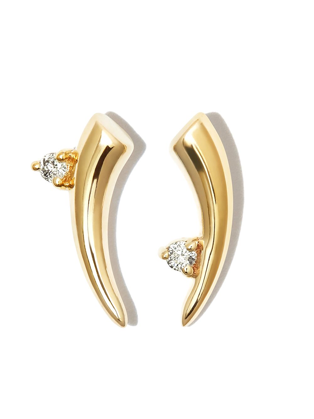 Adina Reyter 14kt yellow gold thorn diamond stud earrings von Adina Reyter