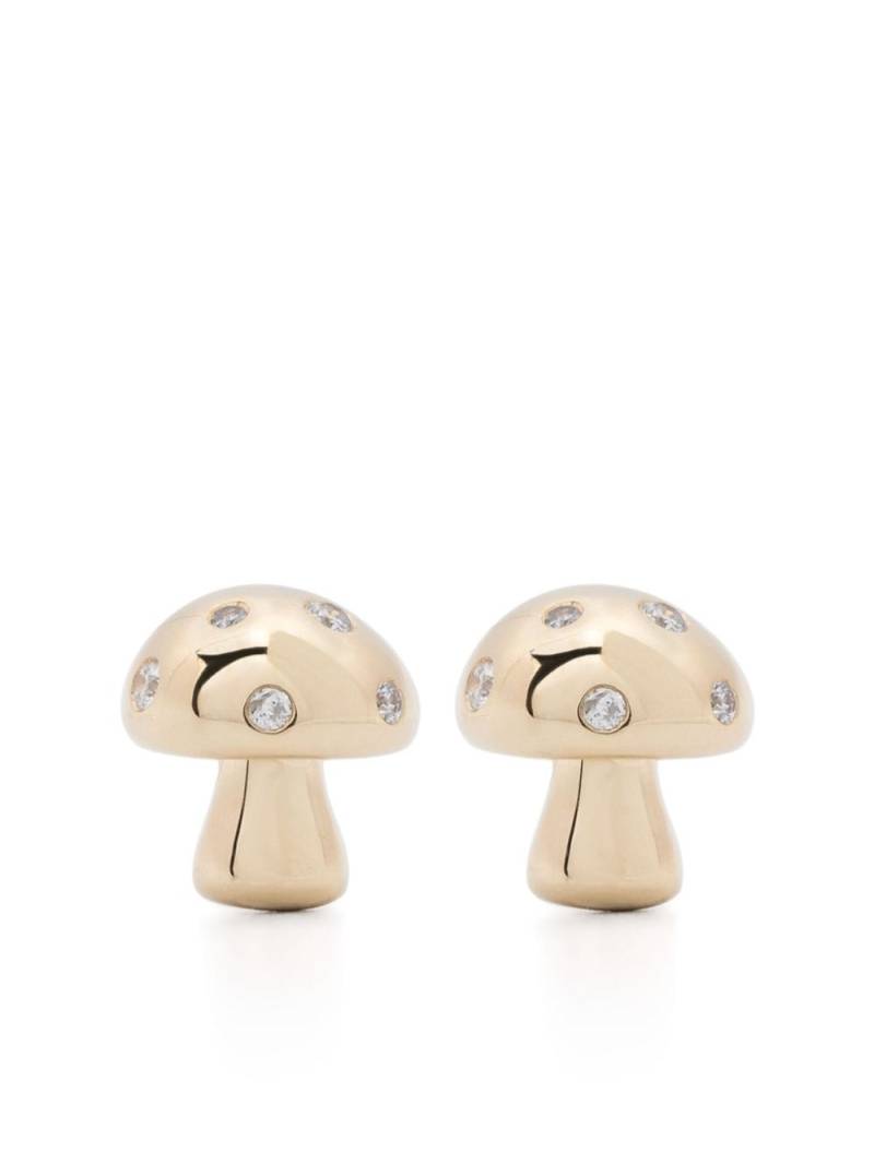 Adina Reyter Enchanted Mushroom diamond stud earrings - Gold von Adina Reyter