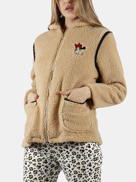 Hausjacke Minnie Leopardo Disney Damen Braun XL von Admas