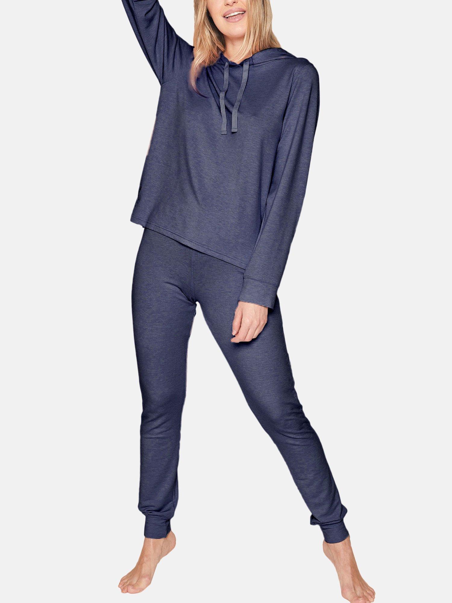 Schlafanzug Innenbekleidung Hose Sweat Kapuze Make It Happen Damen Blau XXL von Admas