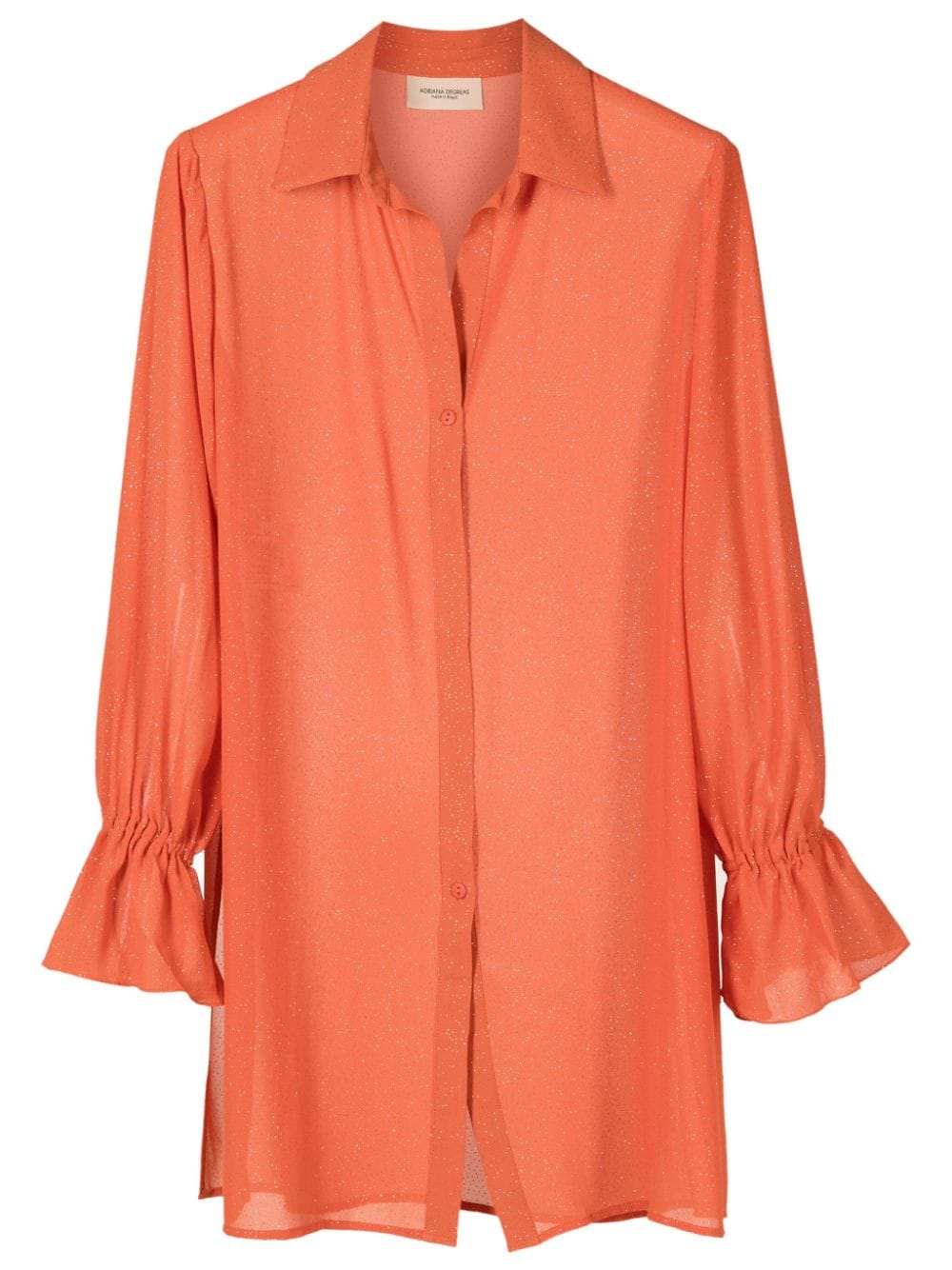 Adriana Degreas sequin button-up shirt - Orange von Adriana Degreas