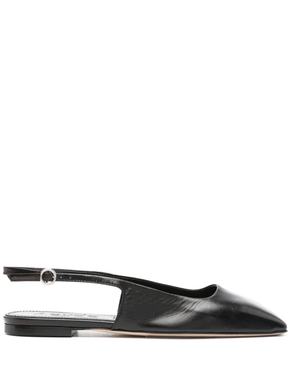 Aeyde square-toe leather ballerina shoes - Black von Aeyde