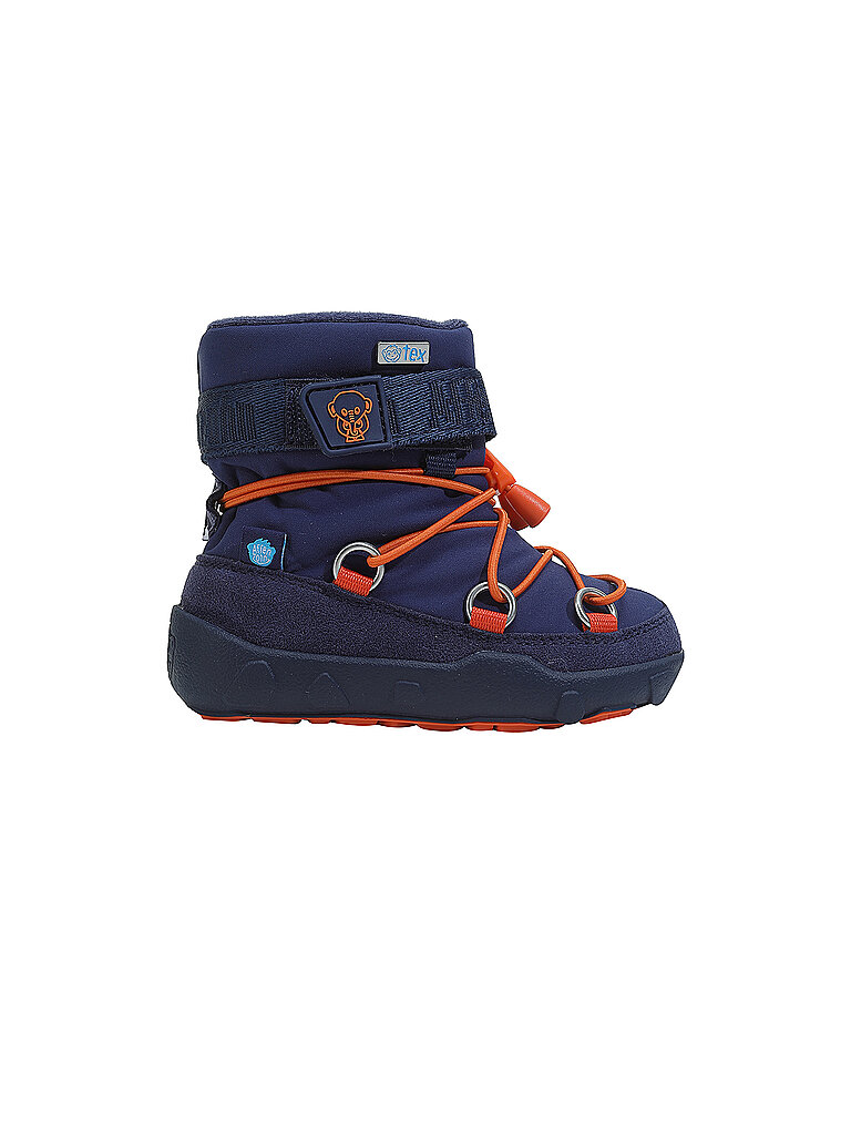 AFFENZAHN Kinder Barfußschuhe -  Stiefel SNOWY ELEFANT blau | 23 von Affenzahn