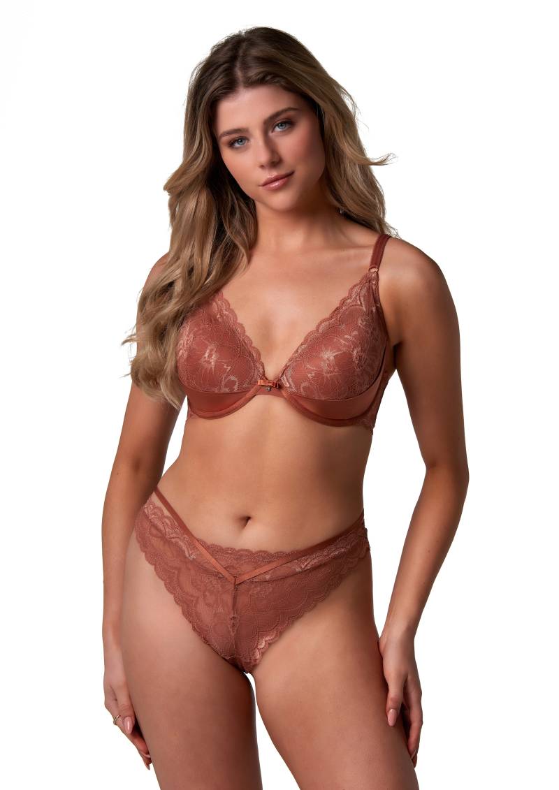 After Eden D-cup & up String »Mexy«, Florale Spitze, Riemchendetails von After Eden D-cup & up