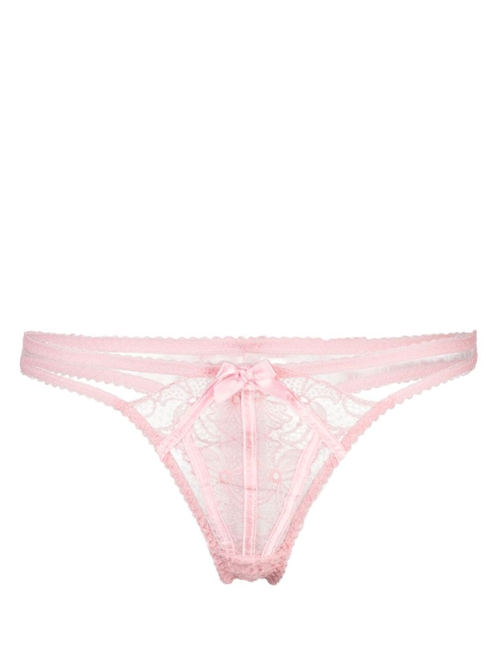 Agent Provocateur Rozlyn bow-detail sheer-lace thong - Pink von Agent Provocateur