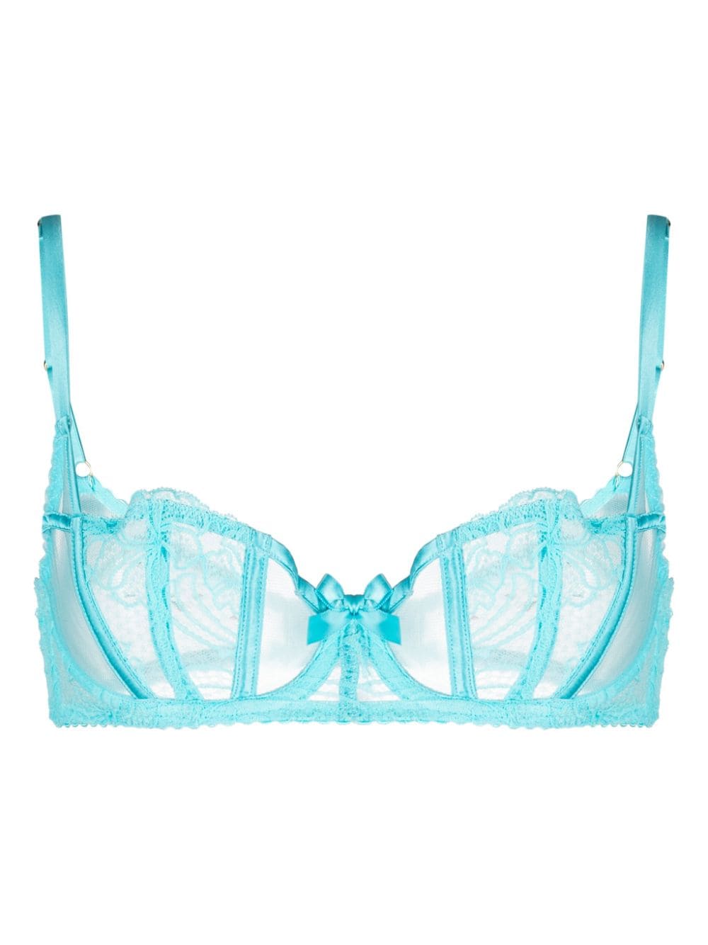 Agent Provocateur Rozlyn semi-sheer balconette bra - Blue von Agent Provocateur