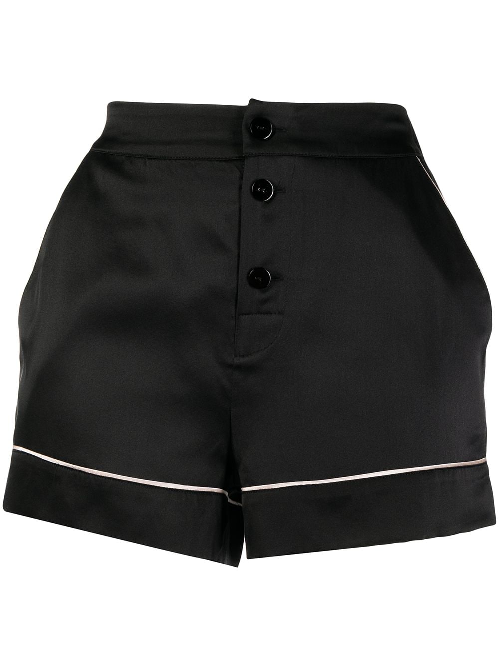 Agent Provocateur high-waisted pyjama shorts - Black von Agent Provocateur