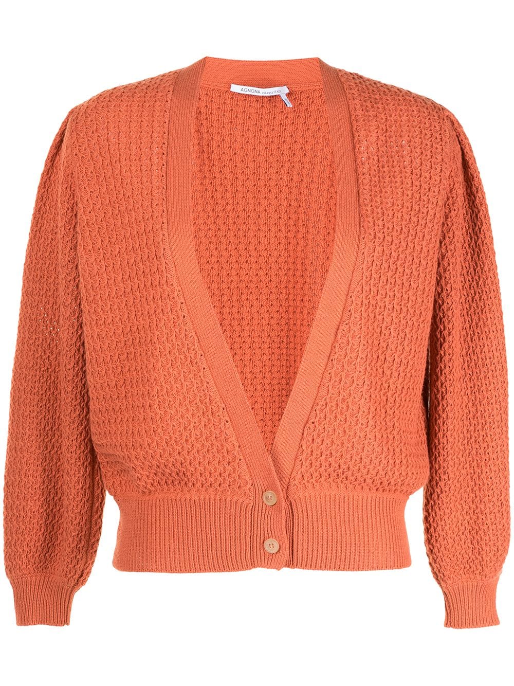 Agnona V-neck knitted cardigan - Orange von Agnona