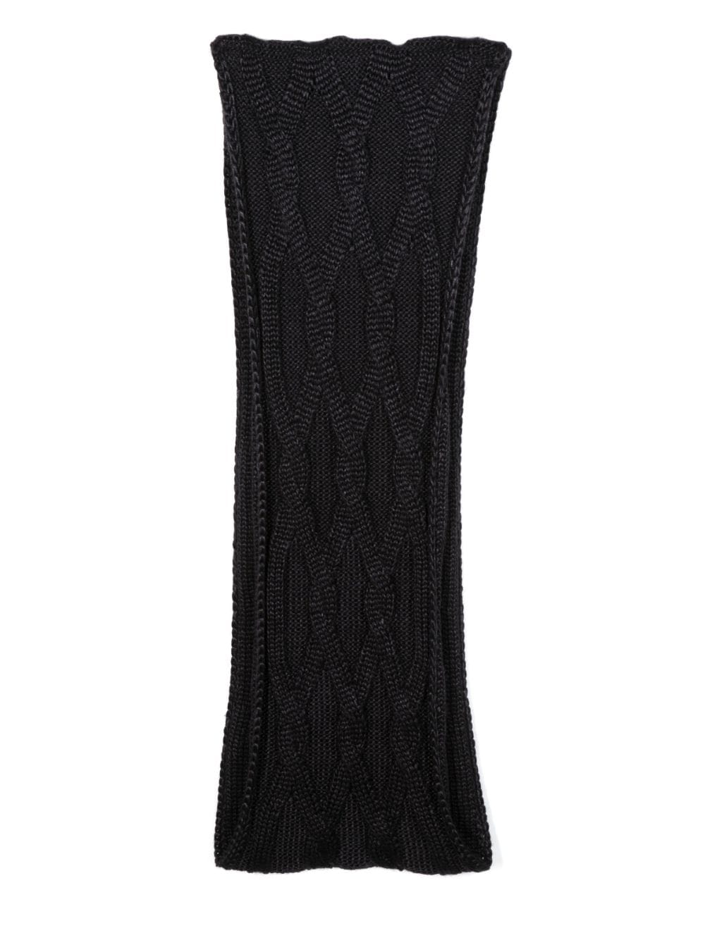 Agnona cable-knit silk blend scarf - Black von Agnona