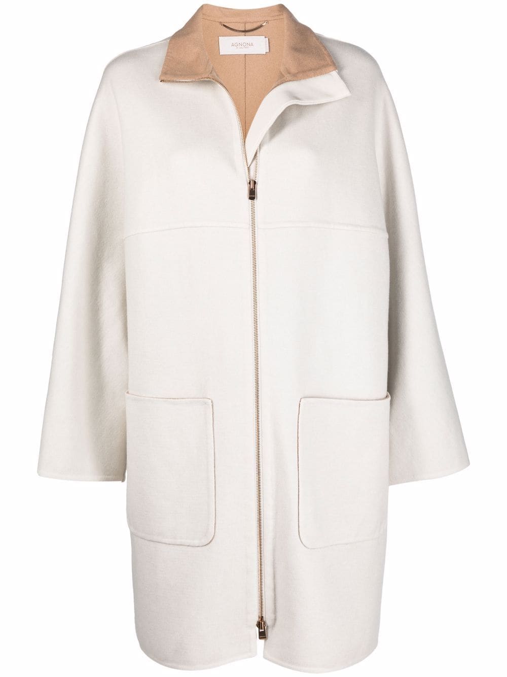 Agnona cashmere zip-up coat - Neutrals von Agnona