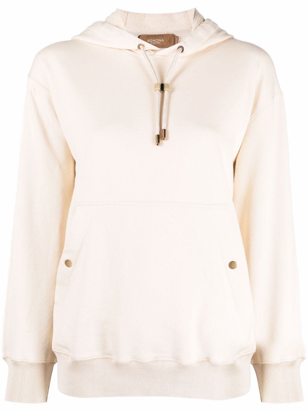 Agnona drawstring pullover hoodie - Neutrals von Agnona