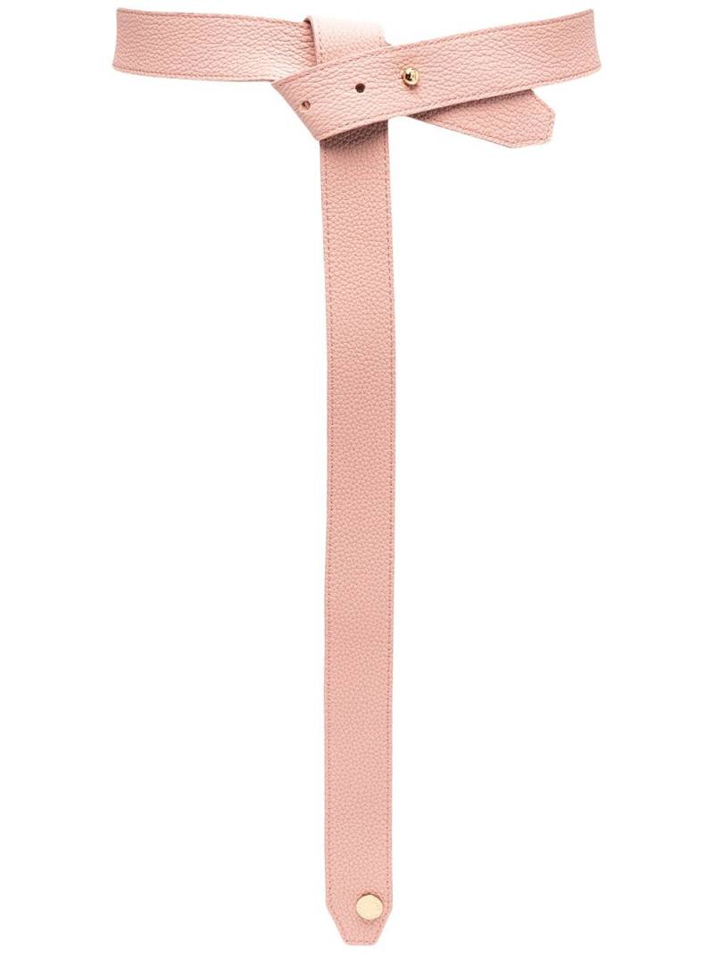 Agnona pebble-leather knotted belt - Pink von Agnona
