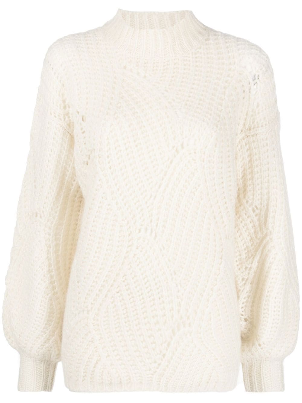 Agnona ribbed-knit jumper - White von Agnona