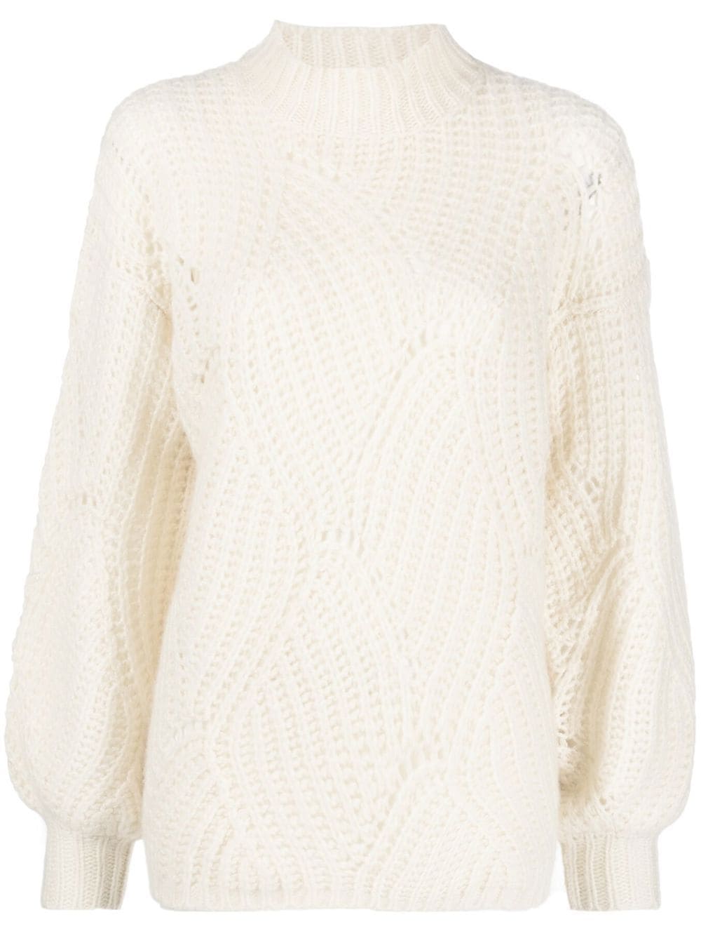 Agnona ribbed-knit jumper - White